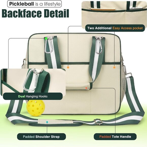 Newluck Pickleball Bag | Paddle & Ball Sports Tote - Picture 3 of 5